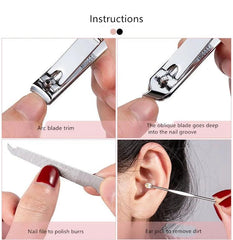 Stainless Steel Nail Clipper Cutter Set- 4Pcs