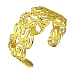 Stainless Steel Ornate Filigree Cuff - Each