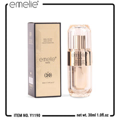Emelie Paris Liquid Foundation - Semi-Matte, Waterproof, SPF 30 - 30ml
