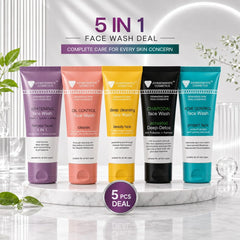 Johnson White Cosmetics Face Washes Deal - 100ml Each - Pack of 5