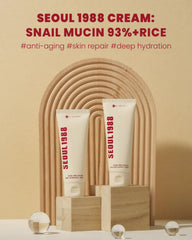 K-Secret Seoul 1988 Snail Mucin 93% + Rice Cream - 100ml - Made in Korea