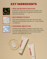 K-Secret Seoul 1988 Snail Mucin 93% + Rice Cream - 100ml - Made in Korea
