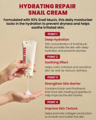 K-Secret Seoul 1988 Snail Mucin 93% + Rice Cream - 100ml - Made in Korea