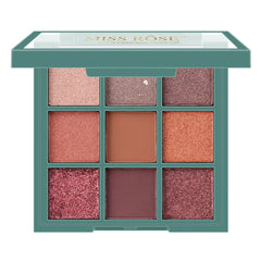 MISS ROSE Pearlescent Powder Matte Eyeshadow Palette - 9 Colors