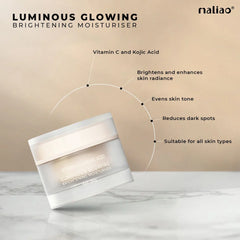 Maliao Vitamin C & Kojic Acid Brightening Moisturizer – Dark Spot Corrector & Radiant Glow, 50g