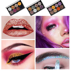Miss Rose Makeup Palette Glitter - 8 Color