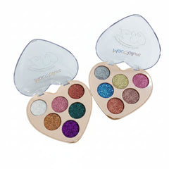 Mocallure Heart Glitter Eyeshadow Palette - 6 Colors