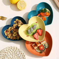 Heart Shape 10 PCs Plate Set With Holder