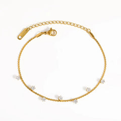 Stainless Steel Cubic Zirconia Women's Bracelet