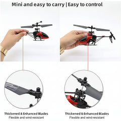 Rechargeable RC Helicopter Remote Controller Safe Fall-Resistant Design Perfect Toy