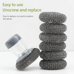Kitchen Soap Dispensing Palm Multifunctional Pressing Cleaning Brush