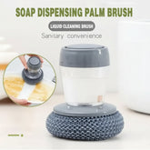 Kitchen Soap Dispensing Palm Multifunctional Pressing Cleaning Brush