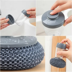 Kitchen Soap Dispensing Palm Multifunctional Pressing Cleaning Brush