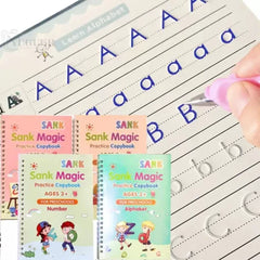 Sank Magic Practice Copybooks with Magic Pen - 10 Refills( Pack Of 4 )