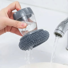 Kitchen Soap Dispensing Palm Multifunctional Pressing Cleaning Brush