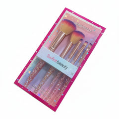 Sweet Beauty Glitter Makeup Brushes - 5 Pcs