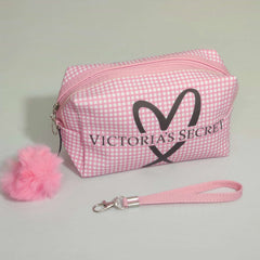 Victoria Secret Makeup Carry Pouch With Bow Keychain