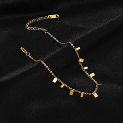 Simple Style Square Pattern Anklet For Women - Each