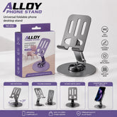 K81 Alloy Universal Foldable Phone Stand with 360° Rotating Base