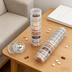 5-Piece Stackable Airtight Clear Plastic Storage Containers with Screw Lids - Each Set
