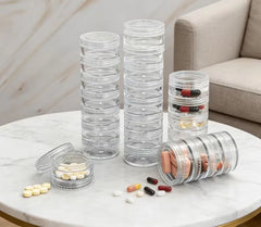 5-Piece Stackable Airtight Clear Plastic Storage Containers with Screw Lids - Each Set