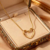 Open-Heart Pendant Necklace