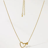 Double Heart Pendant Necklace