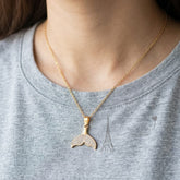 Gold-Tone Mermaid Tail Pendant Necklace