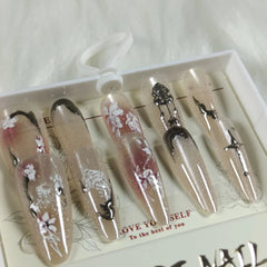 Cat Eye Fake Nails Handmade