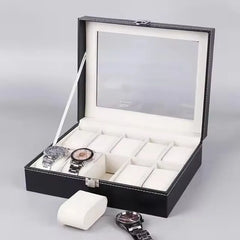 10 Slots Leather Box – Elegant Storage for Your Collection