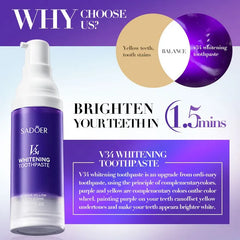 Sadoer V34 Remove Yellow Teeth Stains Whitening Toothpaste – 28 ml