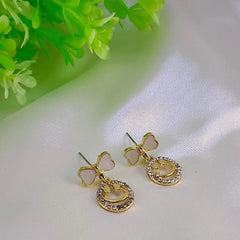 Elegant Bow Hollow Circle Drop Earrings β Each