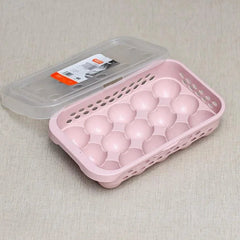 15 Grids Egg Tray Storage Container Organizer Holder With Lid - Each