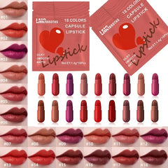 LMG Brothers Capsule Lipstick Set - 18 Colors