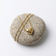 Gold-Tone Heart Pendant Necklace