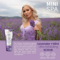 Vibrant Beauty Mini Spa Lavender + Mint Manicure Pedicure Kit - 200ml