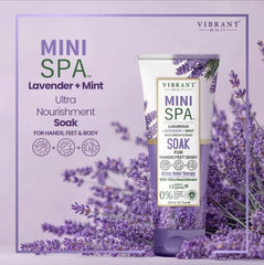 Vibrant Beauty Mini Spa Lavender + Mint Manicure Pedicure Kit - 200ml