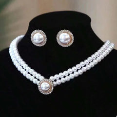 Pearl Necklace & Earrings Set β Each