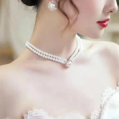 Pearl Necklace & Earrings Set β Each