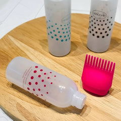 Hair Oil Applicator Bottle with Silicone Comb Brush Tip - Each