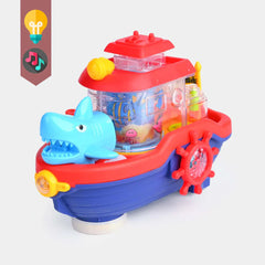 Gear Ship Toy with Sound and Flashing Lights for Kids