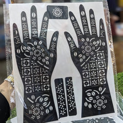 Full Hand Mehndi Stencil Design