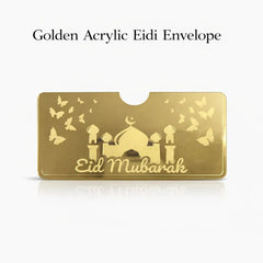 Golden acrylic golden envelope