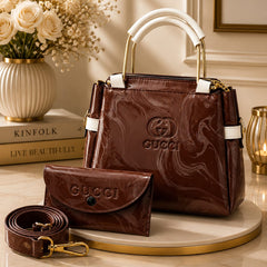 Elegant & Trendy Design - 2 Pcs Set - Handbag + Matching Wallet