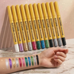MODA Glittering Eyeshadow Pencils - Pack of 12