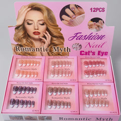 Romantic Myth Cat's Eye Fashion Press-On Gel Nails