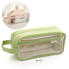Simple Large-Capacity Transparent Pencil Case - Each