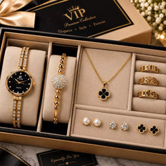 Ladies Gift Set Zircon Digital Watch - With Box