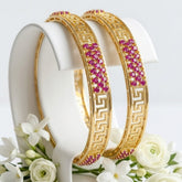 ZARCON Golden Luxury Style Bangles - Each Set