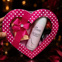 Heart Shape Gift Pack 2 Pcs Perfume 35ml + 200ml Body Spray Set